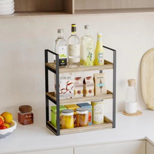 Cross border office coffee sorting and storage rack, countertop storage rack, household kitchen seasoning storage rack, trendy storage rack