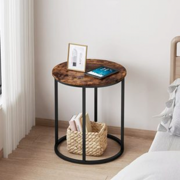 European style black storage rack, office floor rack, small side table, bedside table, modern minimalist living room, small coffee table table table