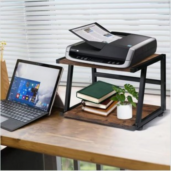 Manufacturer direct sales new desktop printer storage rack, office desktop copier rack, double-layer storage rack