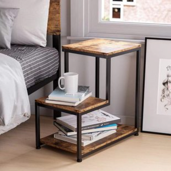 Factory direct sales of small-sized living rooms, square coffee tables, sofas, side corners, edges, and iron wood combined storage racks