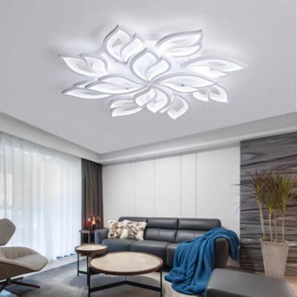 Ceiling light petal Russian modern simple three color dimming Nordic living room bedroom LED creative ceiling light