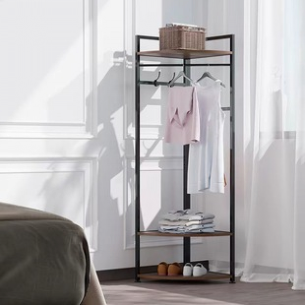 Factory direct sales, home living room corner hangers, floor standing clothing storage racks, bags, shoes storage racks, trendy