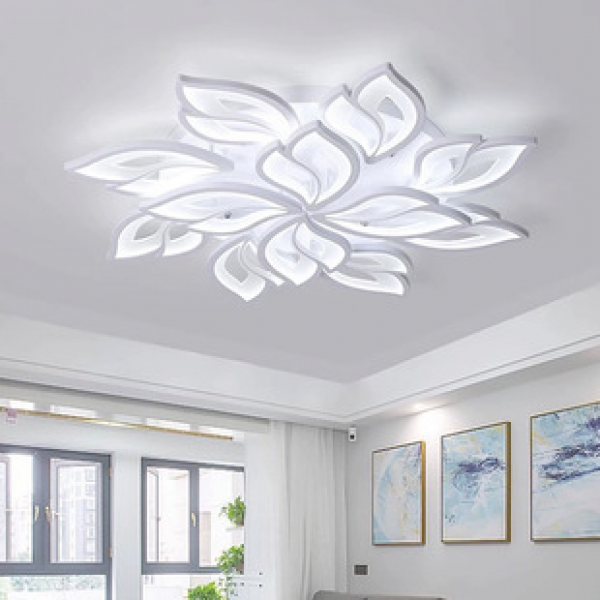 Ceiling light petal Russian modern simple three color dimming Nordic living room bedroom LED creative ceiling light