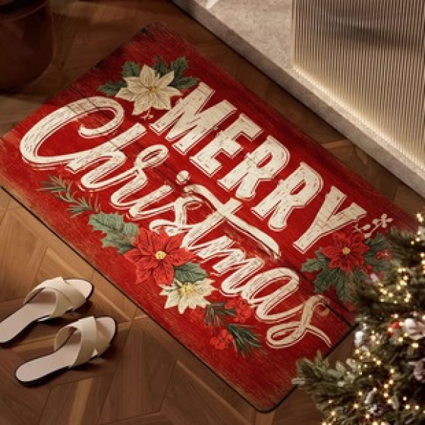 Cross border Amazon premium Christmas diatomaceous earth non slip floor mat for bathrooms, dirt resistant and non slip bathroom mats