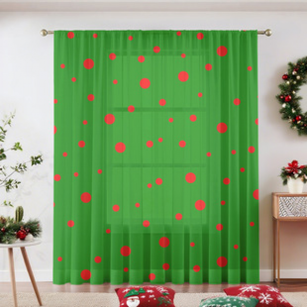 1pc new Christmas series window screen 3D digital printing manufacturer direct sales bedroom living room decoration pole through window screen