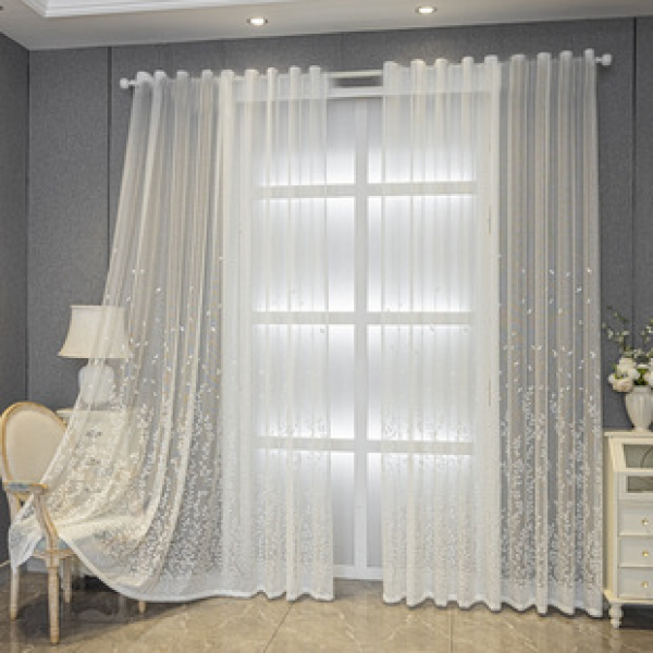 Cross border window screen curtains, American style living rooms, bedrooms, balconies, AliExpress, Amazon finished product screen curtains, OEM manufacturers, wholesale