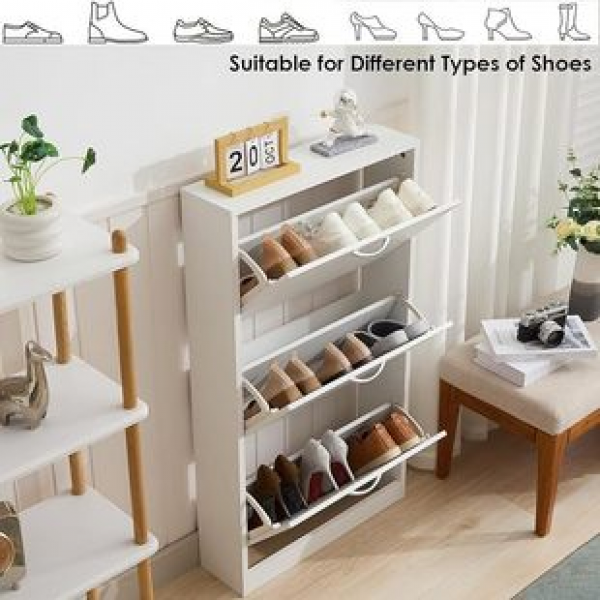 Shoe cabinet, simple entrance with door partition, shoe rack, household indoor dust-proof storage, flip bucket cabinet, ultra-thin entrance foyer cabinet