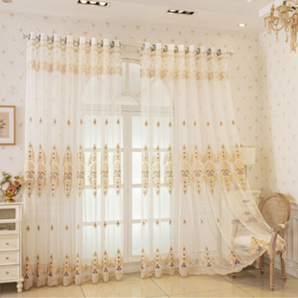Cross border high-end European embroidered curtains, embroidered window screens, bedrooms, living rooms, balconies, atmospheric finished curtains, wholesale from manufacturers