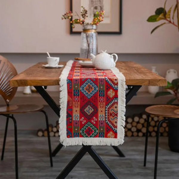 Cross border new Chinese style table flag, double-sided composite tea table, dining table, TV cabinet, high-end boutique table flag