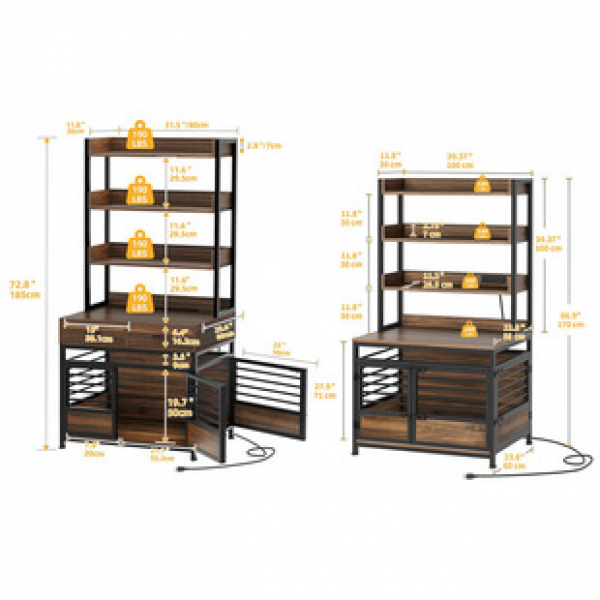 Manufacturer direct sales medium-sized dog cage storage rack, double door furniture, modern indoor dog house furniture trend