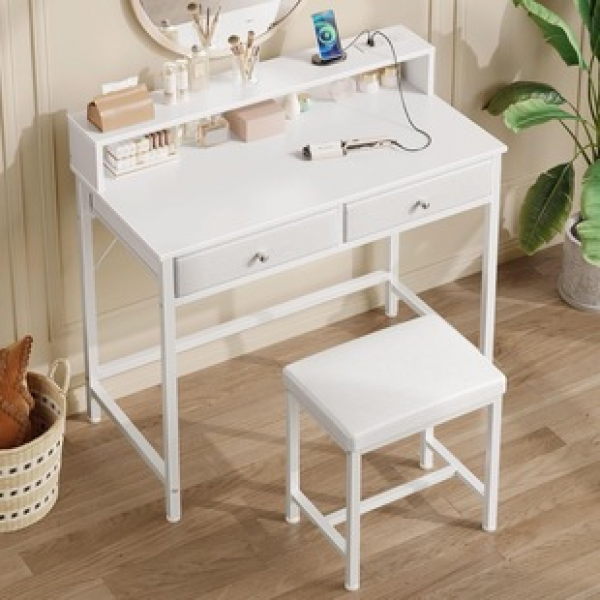 Cross border manufacturer direct sales dressing table panel furniture modern minimalist style bedroom with USB dressing table popular trend