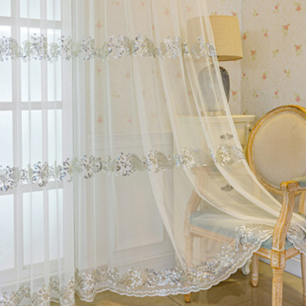 Wholesale, luxury, order, pearl, white gauze, embroidered window gauze, Türkiye gauze, dining room, bedroom, transparent partition, cross-border