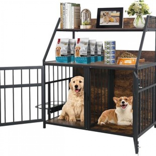 Cross border manufacturer direct sales of pet dogs, household pet kennels with doors, medium-sized dog cages, indoor dog beds, dog houses, simple and trendy