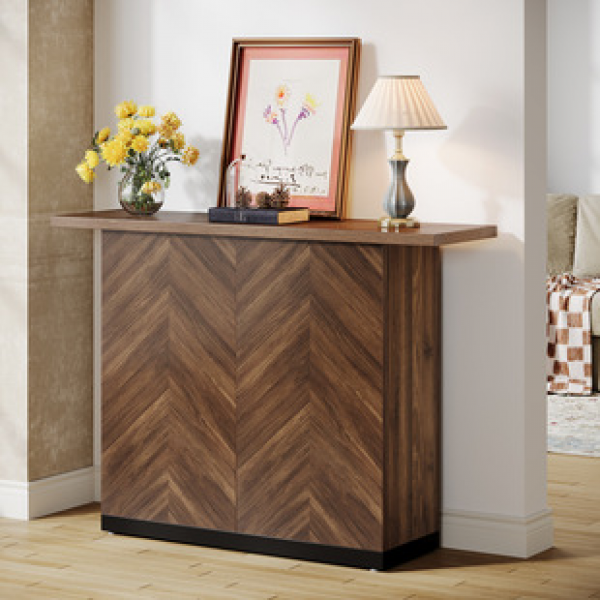 Cross border American retro wooden style corridor, bar table, living room, non solid wood table, several consoles, entrance desk