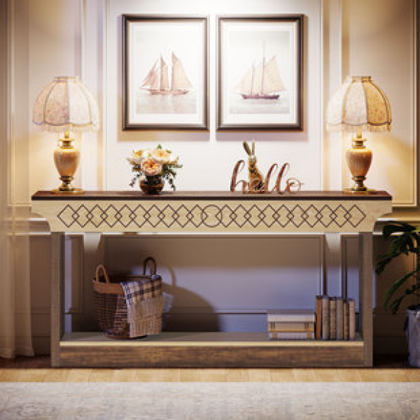 Cross border New Chinese Modern Entrance Table Corridor Bar Table Living Room Entry Decoration Table Non solid Wood Welcome Desk Console