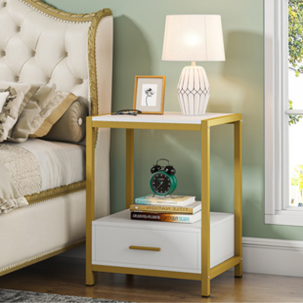 Cross border factory direct sales bedside table, bedside table, coffee table, light luxury, side wall storage, home drawer storage, popular item