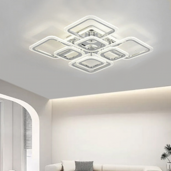 Acrylic ceiling light LED atmospheric living room bedroom dining room home study cross-border supply wide pressure rectangular