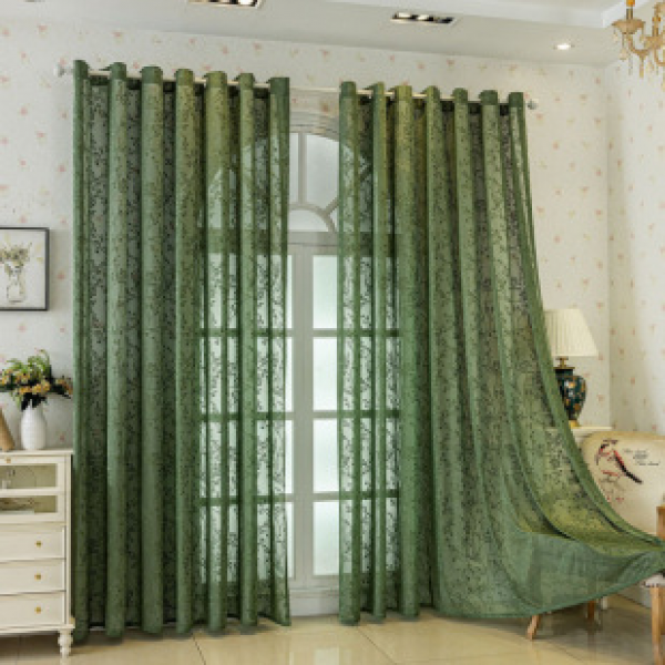 Cross border branches, modern minimalist window curtains, jacquard hollow transparent curtains, Amazon manufacturer wholesale