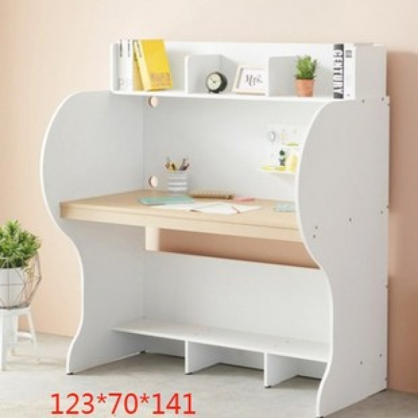 Cross border factory direct sales desk, bookshelf integrated desk, simple bedroom, student learning desk, multifunctional computer desk
