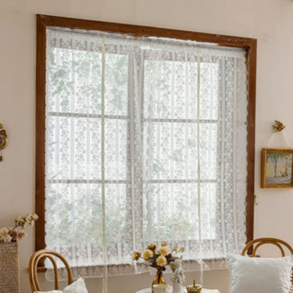 Haitang Flower Roman Curtain Finished Products Nordic Style Curtain Wholesale Cross border Curtain Finished Products Spot Wholesale Simplicity