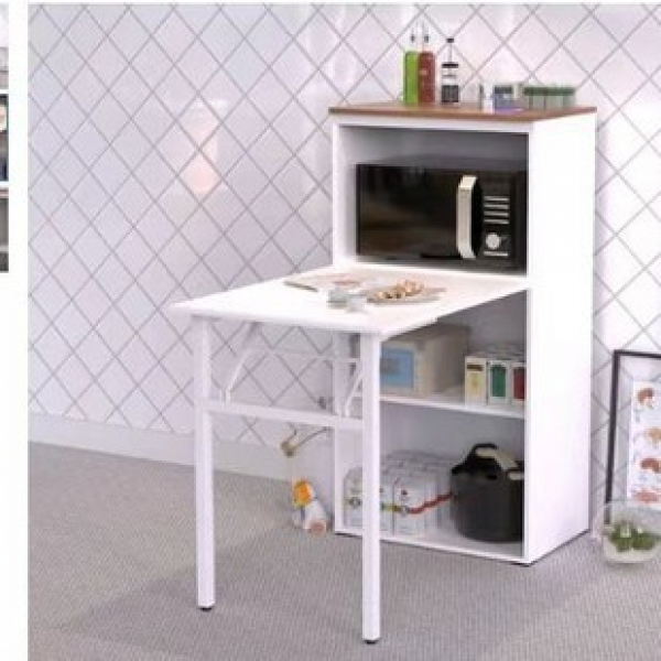 Kitchen table, vegetable cutting table, multifunctional long table, simple multi-layer workbench, storage rack, household rectangular narrow edge cabinet