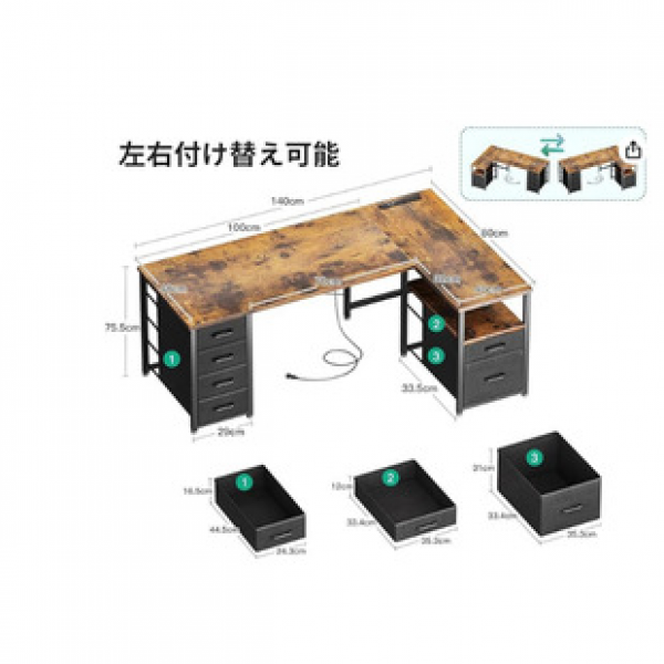 Cross border Nordic desktop computer desk, office desk, industrial wind iron art, household small unit desk with storage rack desk