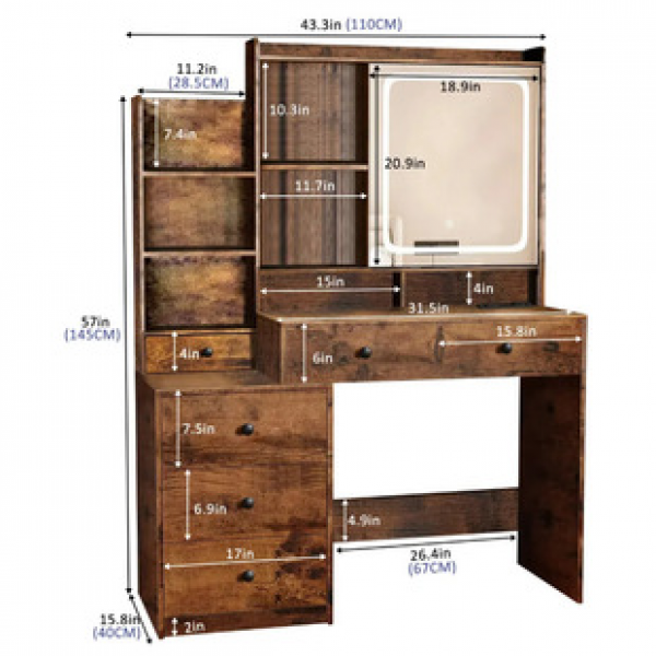 Cross border direct sales, Amazon panel furniture, European and American foreign trade, cross-border bedroom, intelligent dressing table factory, dressing table