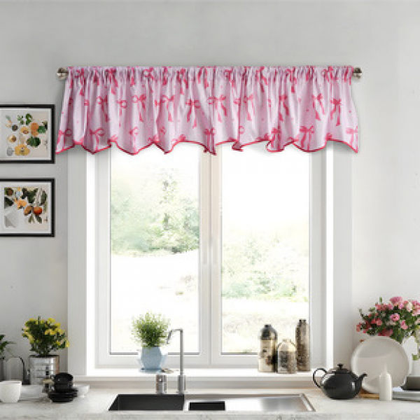 1PC new butterfly bow small short curtain curtains, living room bedroom decoration window screens, curtains that are translucent but not personalized
