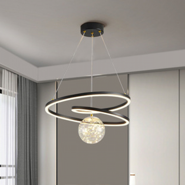 Corridor pendant lights, corridor lights, modern and minimalist restaurant entrance hall lights, channel hanging line lights, creative balcony light rings