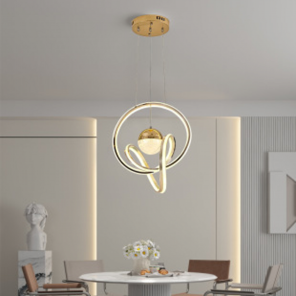 Light luxury restaurant pendant light, modern and simple Nordic art, golden and internet famous designer, dimming dining table, bar counter, bedroom light