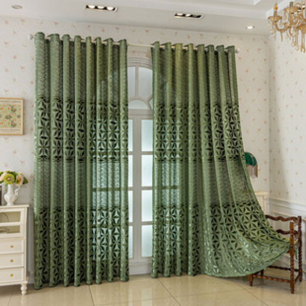 High end jacquard hollow green modern simple living room bedroom Amazon finished product manufacturer wholesale