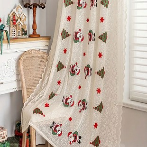 Knitted embroidery Santa Claus Christmas decoration European and American style living room bedroom TK Amazon cross-border transparent window