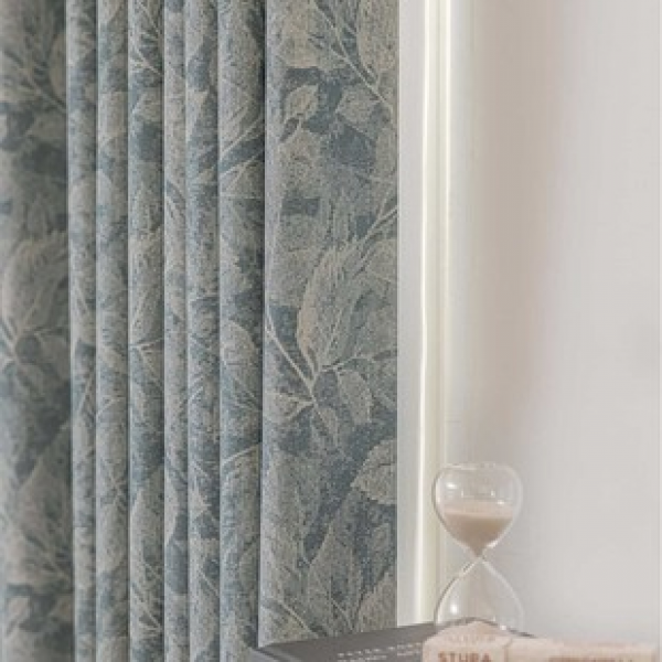 1PC New Monet Garden Blue Curtains Living Room Bedroom Decor Curtains Personalized Decor Rod Window Screen Curtains