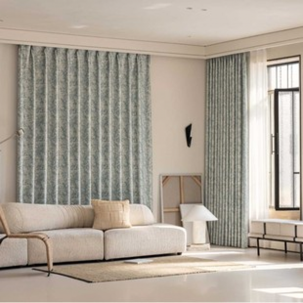 1PC New Downton Abbey Blue Curtains Living Room Bedroom Decor Curtains Personalized Decor Rod Window Screen Curtains