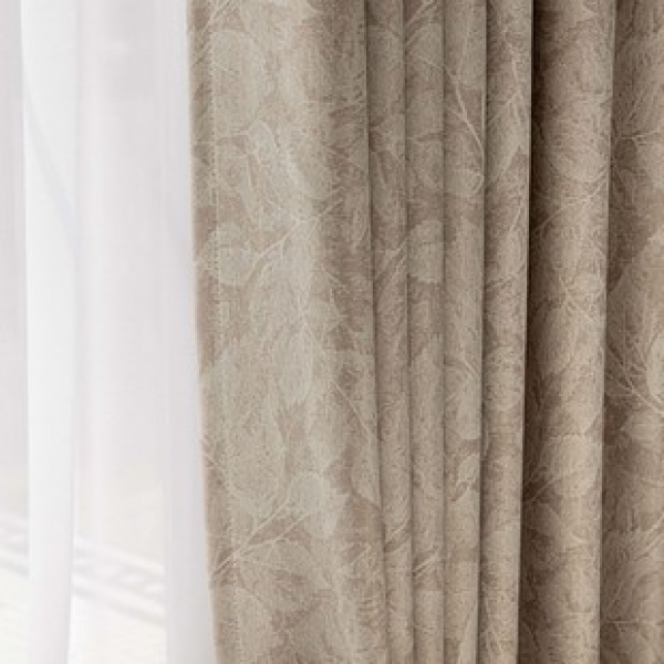 1PC New Monet Garden Light Coffee Curtains, Living Room Bedroom Decoration Curtains, Personalized Decoration, Rod Window Screens Curtains