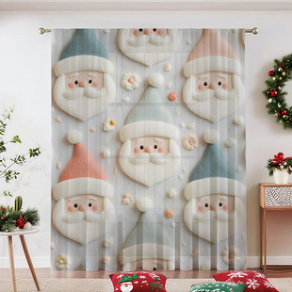 1pc new 20250911 Christmas series window screen 3D digital printing factory direct sales bedroom living room decoration wear