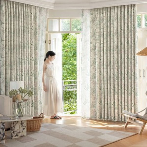 1pc New Couplets, Cloth Curtains, Cotton Curtains, Home Light Blocking, Living Room, Bedroom, Office, Party, Daily