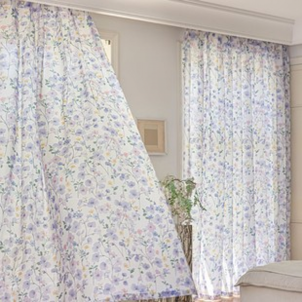 1pc new Chiba purple cloth curtains, gauze curtains, home blackout curtains, living rooms, bedrooms, offices, gatherings, daily life