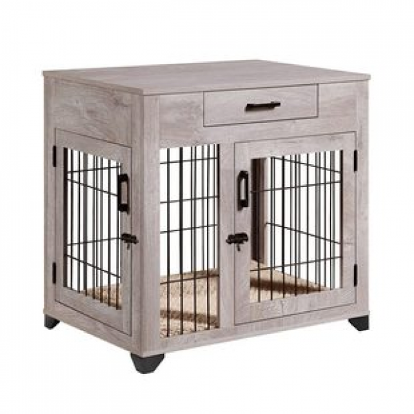 Customized dog cage, medium-sized and large, indoor dog villa toilet, wooden dog cage, small dog house, steel and wooden square tube