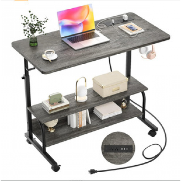 Factory direct sales small portable steel wood computer desk, office desk, household student writing desk trend