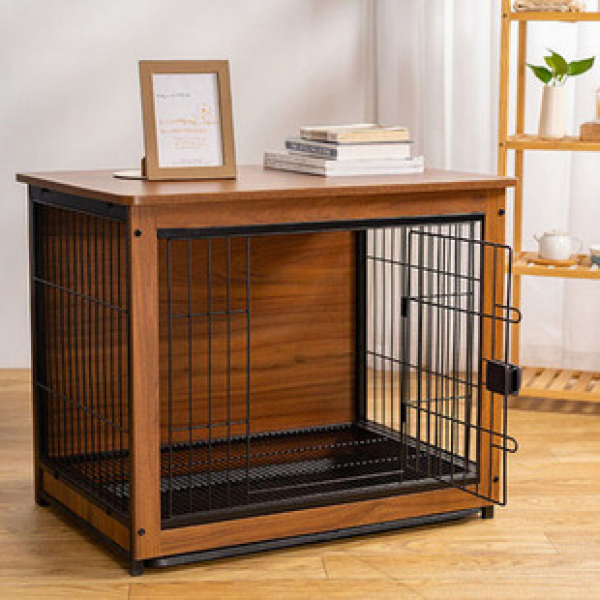 Medium sized dog with toilet separated pet cage dog villa manufacturer direct sales wooden dog cage small dog wooden dog cage