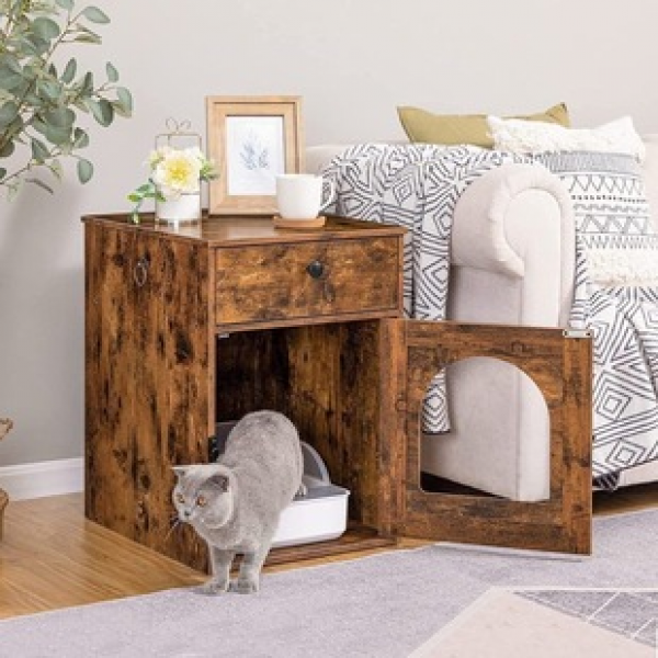 Customized pet cabinet with storage, Amazon hot selling living room sofa side table with cat cabinet, bedroom bedside table, new model