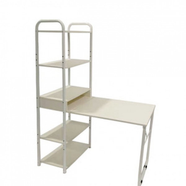 Foldable office desk, computer desk, home use with bookshelf, European and American fashion assembly, simple all-in-one desk, popular item