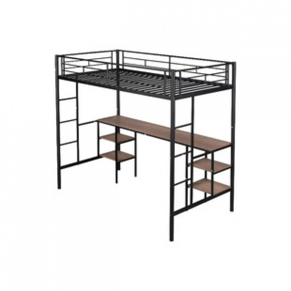 Bed, desk, elevated bed sheets, upper and lower bunk beds, second floor iron frame beds, attic duplex double layered combination high and low beds