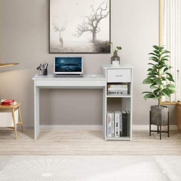 Customized minimalist office desk, Amazon hot selling minimalist panel computer desk, writing desk can be used in living room or bedroom, practical