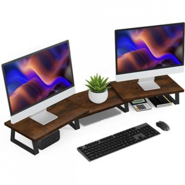 Office desktop screen storage mat height shelf bracket desktop base shelf computer monitor height rack