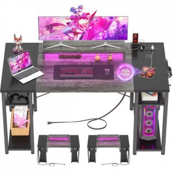 Customized Desk, Simple Computer Desk, Wholesale Desktop, Home Use, Student Desk with Light, Bedroom, Modern Office Desk