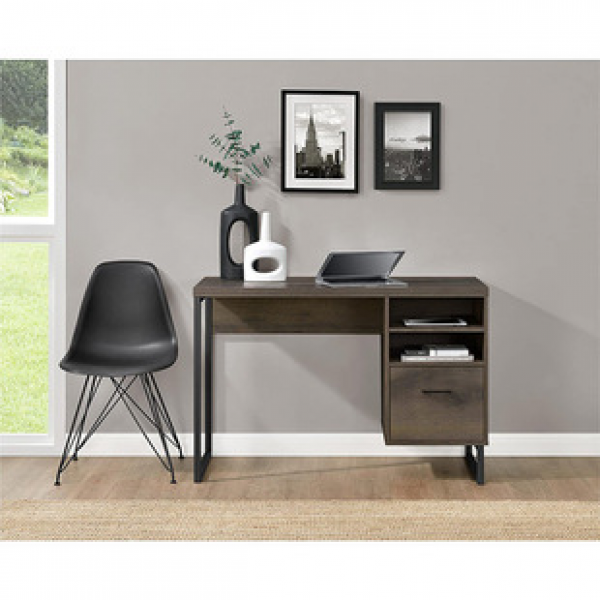 Customizable minimalist iron wood combination study desk, Amazon hot selling desk, home writing desk, study furniture