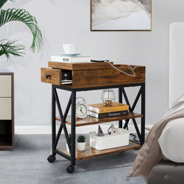 Cross border simple manufacturer American country style living room entrance table, steel wood furniture with drawers, storage cabinets, storage racks, trendy