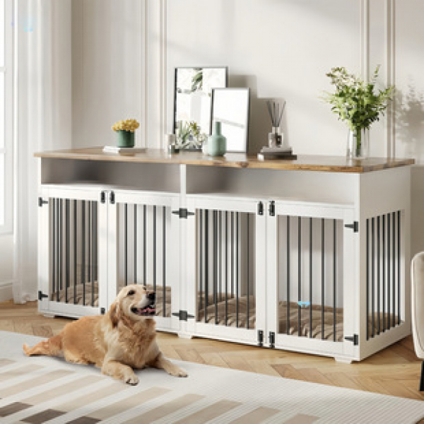 Dog Cage Solid Wood Dog Nest Dog Cage Dog Nest Dog House Luxury Dog Bed Dog House Dog Nest Villa Four Seasons General Trend
